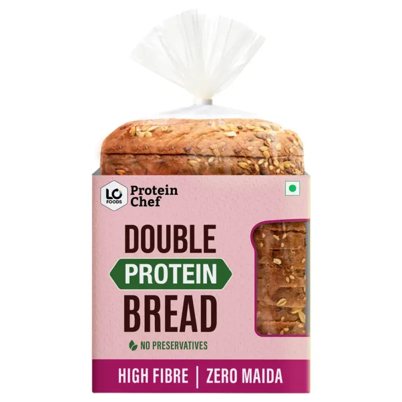 Protein Chef Double Protein Bread (No Maida, Multigrain Brown Bread) - Made with MP Sharbati Wheat
