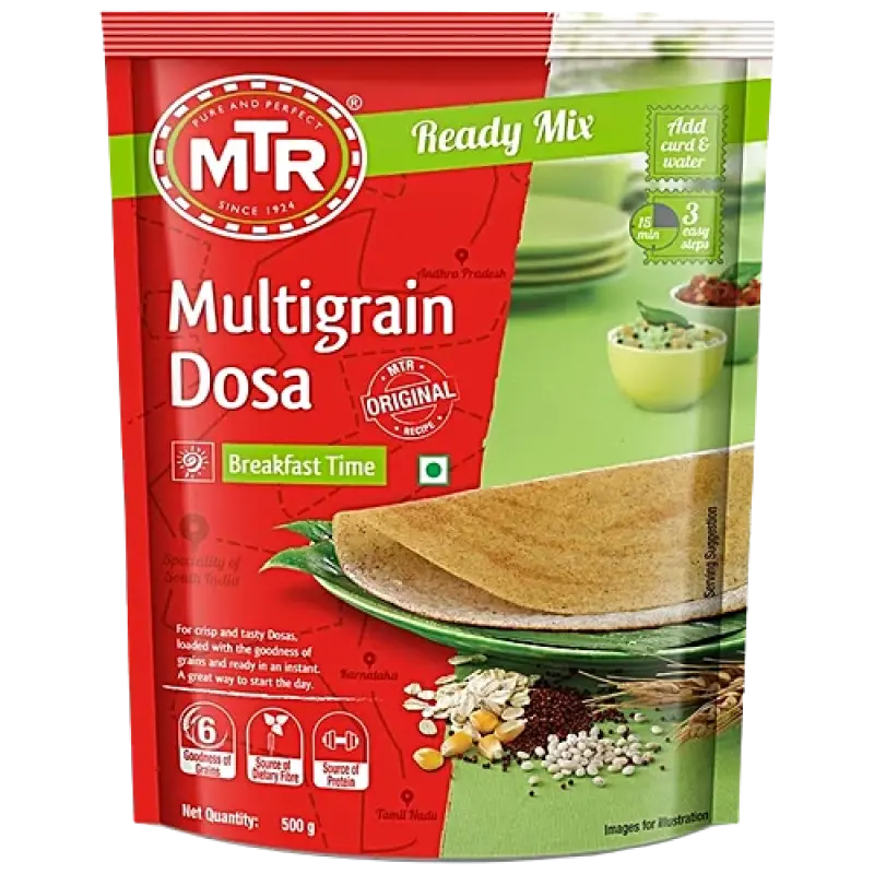 MTR Multigrain Dosa Mix, 500 g Pouch