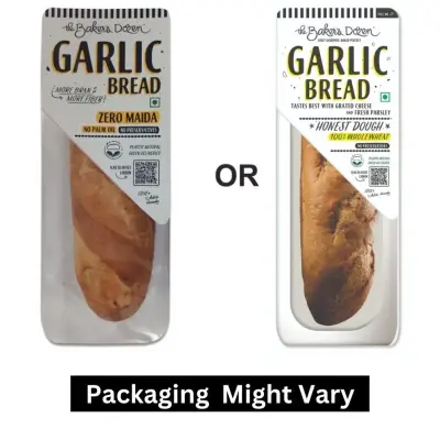 The Baker's Dozen Zero Maida Garlic Bread No Palm Oil No Preservative 100% Wholewheat