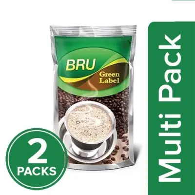 BRU Filter Coffee - Green Label, 2x500 g Multipack