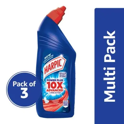 Harpic Disinfectant Toilet Cleaner Liquid - Original, 1 L each (Pack of 3)