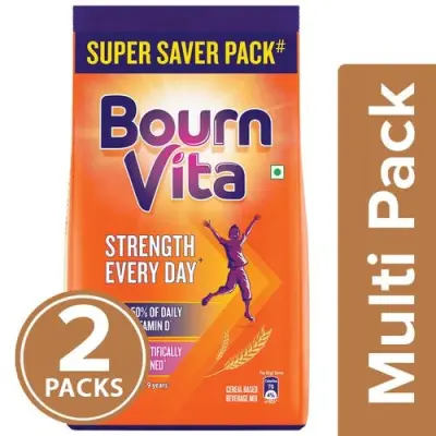 Bournvita Chocolate Nutrition Drink, 2 x 1 kg Multipack