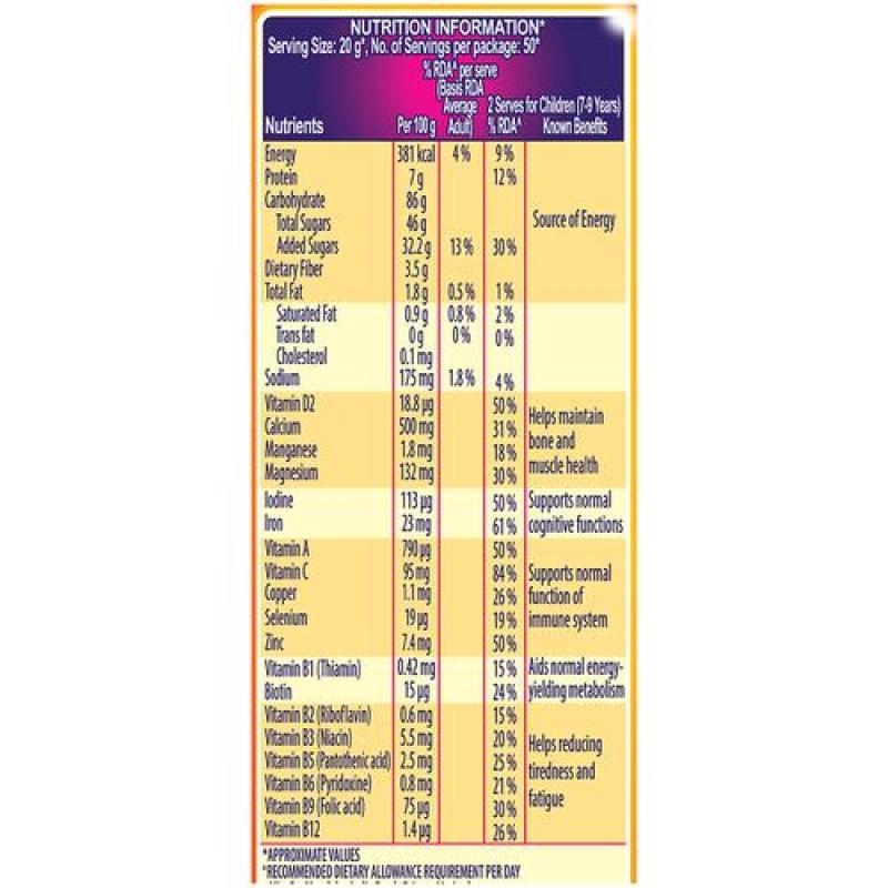 Bournvita Chocolate Nutrition Drink, 2 x 1 kg Multipack