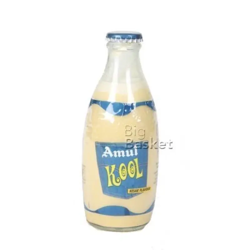 Amul Kool Milk - Kesar Flavour, 200 ml Bottle