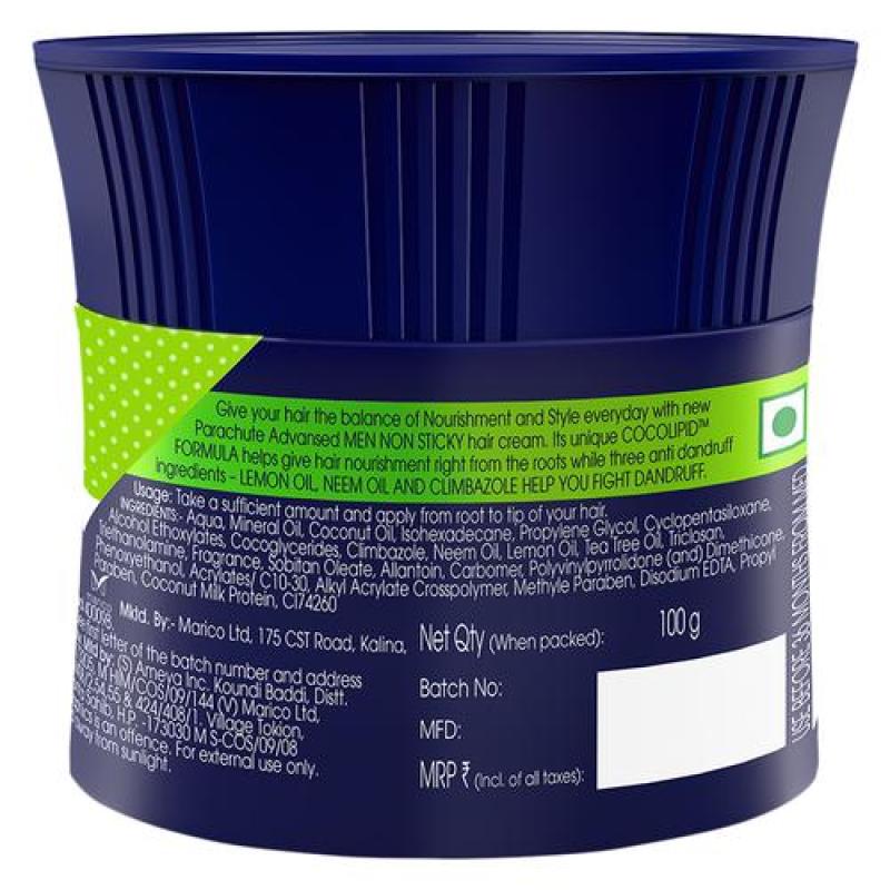 Parachute Advansed Men Hair Cream - Anti-Dandruff, 100 g