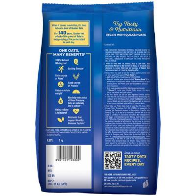 Quaker Rolled Oats, 1 kg Pouch