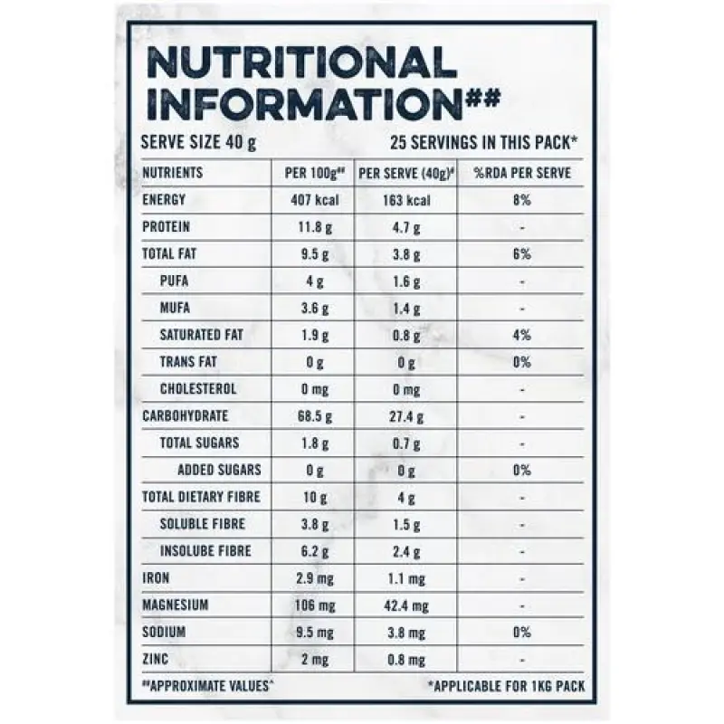 Quaker Rolled Oats, 1 kg Pouch
