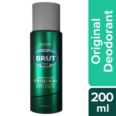 Brut Original Deodorant for Men - Long Lasting Robust Fragrance, 200 ml
