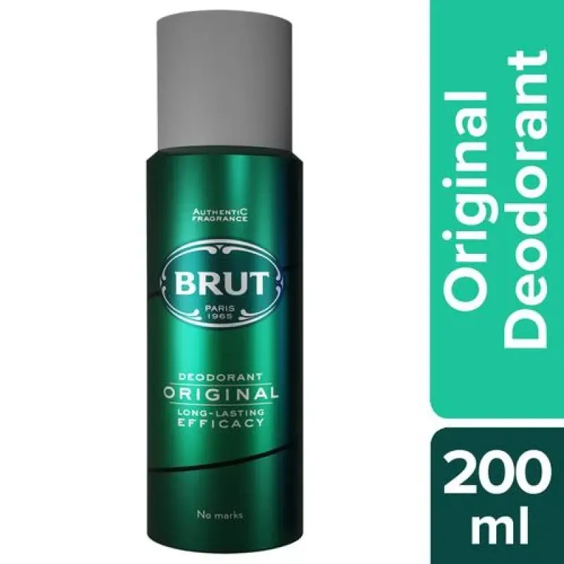 Brut Original Deodorant for Men - Long Lasting Robust Fragrance, 200 ml