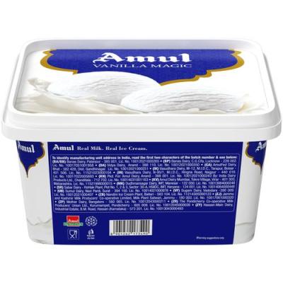 Amul Ice Cream - Vanilla Magic, 1 L Tub