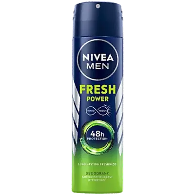 Nivea Fresh Power Men Deodorant - 48h Long Lasting Freshness With Fresh Musk Scent, 150 ml