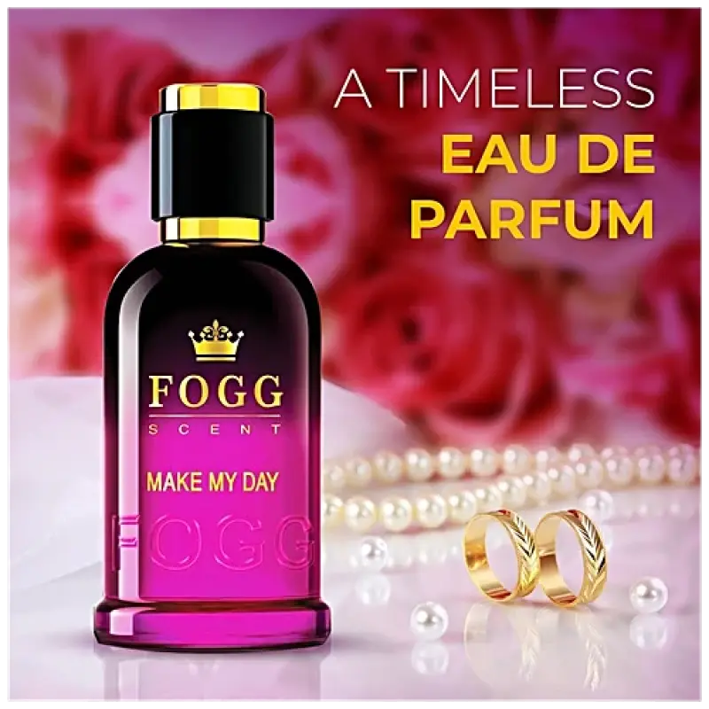 Fogg Make My Day Scent Eau De Parfum Womenâ€™s Perfume - Long-lasting Fresh & Floral Fragrance, 100 ml
