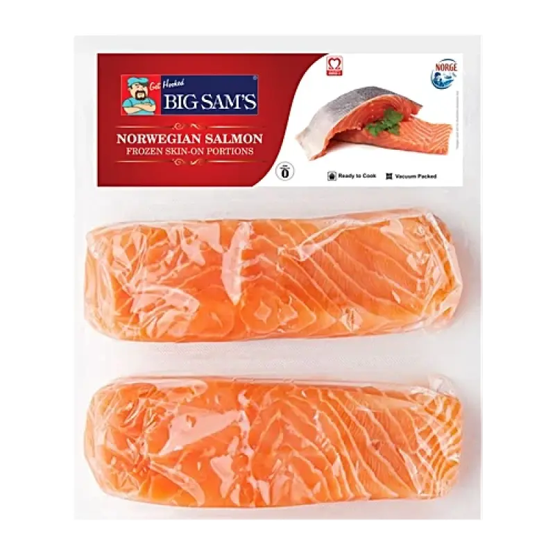 Big Sams's Frozen Salmon Skin-on Portions, 250 g