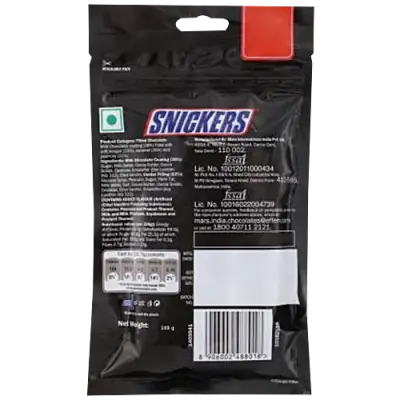 Snickers Chocolate - Peanut, 22 g (Pack of 4)