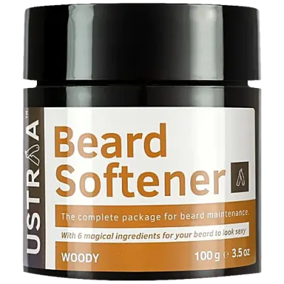 Ustraa Beard Softener - Woody, Sulphate Free Beard Moisturizer, For Men, 100 g