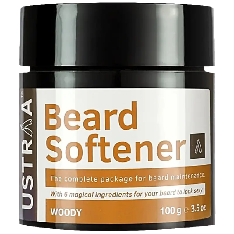 Ustraa Beard Softener - Woody, Sulphate Free Beard Moisturizer, For Men, 100 g