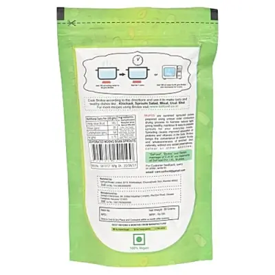 Brotos Dehydrated Sprouts - Moong Bean, 80 g