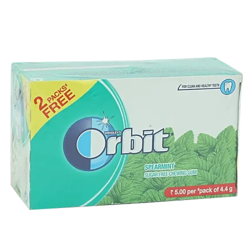 Wrigleys Orbit Chewing Gum - Spearmint, Sugarfree, 32 pcs 4.4 gm each