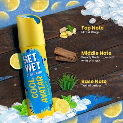 Set Wet Cool, Charm & Swag Avatar Deodorant & Body Spray Perfume For Men, 150 ml (Pack of 3)
