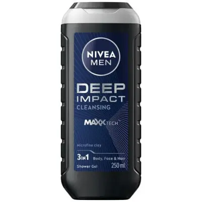 Nivea Deep Impact Men Shower Gel, 250 ml