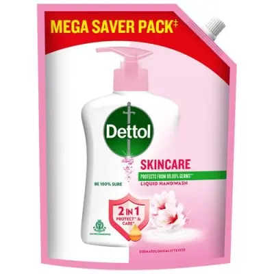 Dettol Skincare Liquid Handwash Refill, 1350 ml Pouch
