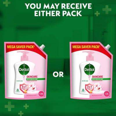 Dettol Skincare Liquid Handwash Refill, 1350 ml Pouch