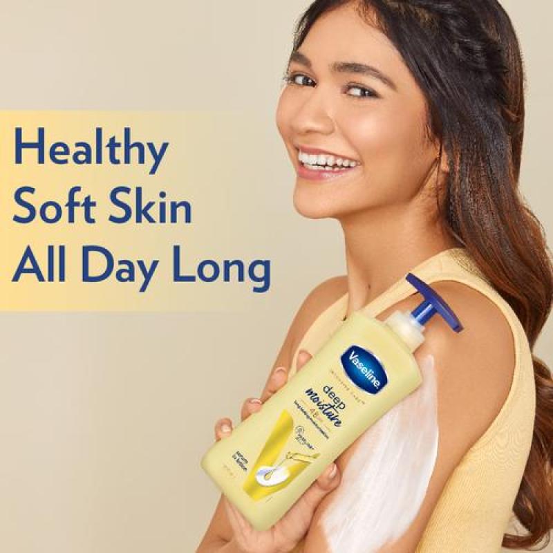 Vaseline Intensive Care Deep Moisture Body Lotion - Dry Skin, With Pure Oat Extract, Long Lasting Moisturisation, 100 ml