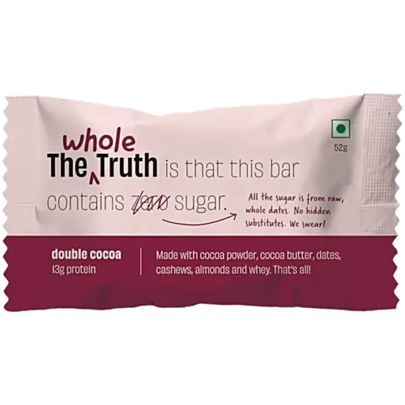 The Whole Truth Double Cocoa Protein Bar, 52 g