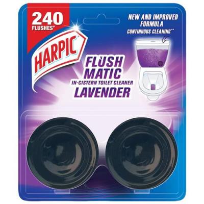 Harpic Flushmatic In-Cistern Toilet Cleaner Block - Lavender, 100 g