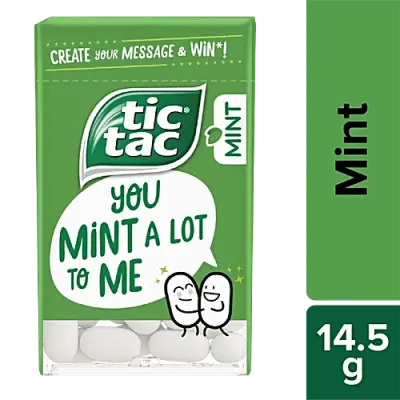 Tic Tac Candy - Gentle Messages, Mint, 14.5 g