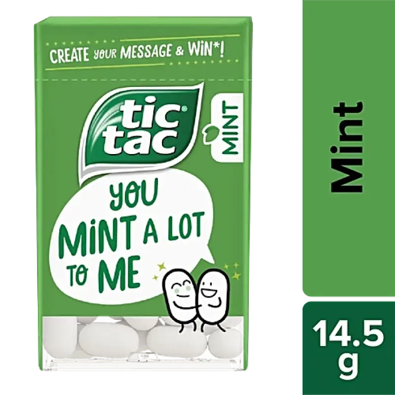 Tic Tac Candy - Gentle Messages, Mint, 14.5 g