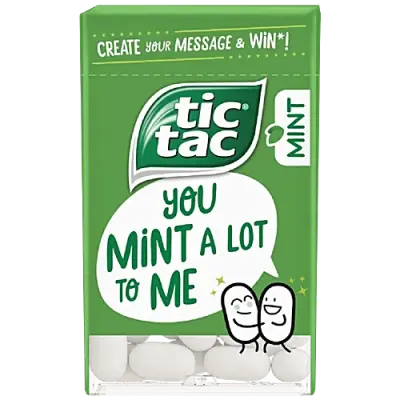 Tic Tac Candy - Gentle Messages, Mint, 14.5 g
