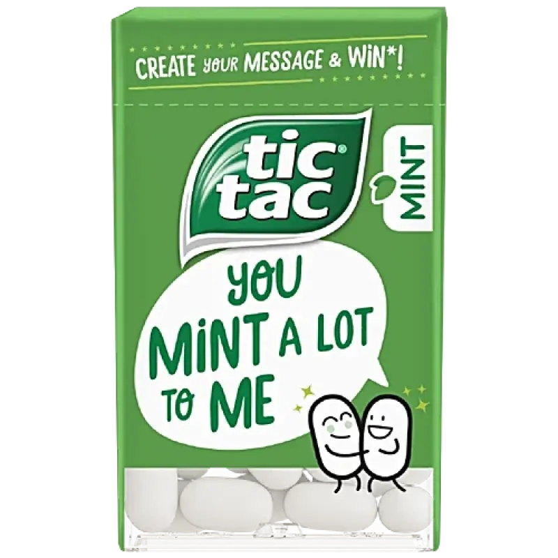 Tic Tac Candy - Gentle Messages, Mint, 14.5 g