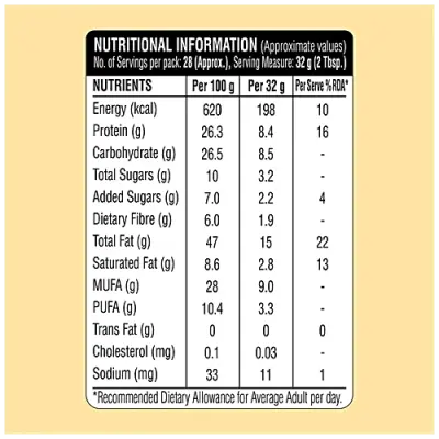 Saffola FITTIFY Vegan Protein Peanut Butter Super Creamy, 925 g Jar