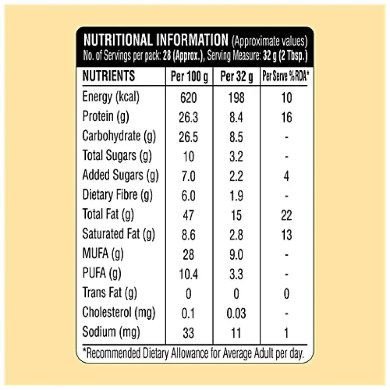 Saffola FITTIFY Vegan Protein Peanut Butter Super Creamy, 925 g Jar