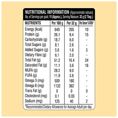 Saffola FITTIFY Original Peanut Butter with Omega-3 Super Creamy, 340 g Jar
