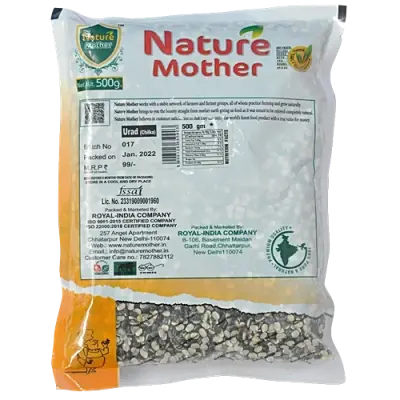 Nature Mother Urad Chilka Dal - Rich In Protein, Valuable Nutrients, 500 g