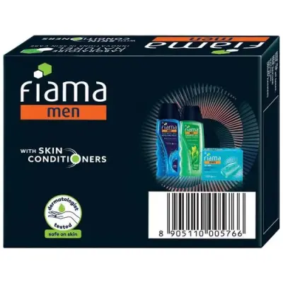 Fiama Men Deep Clean Gel Bar - Charcoal & Grapefruit, With Skin Conditioners, 125 g