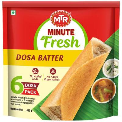 MTR Minute Fresh Dosa Batter - No Added Preservatives, Soda, Colours Or Flavours, Authentic Taste, 425 g