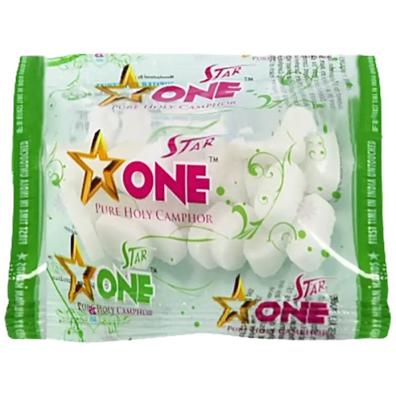 Star One Pure Camphor Tablets - Refreshing Aroma, Leaves No Residue, 14 pcs