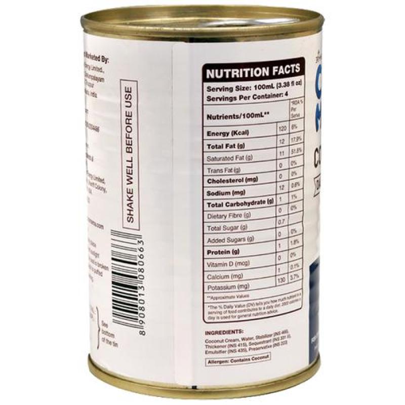 Coco mama Coconut Milk - Rich, Creamy, Dairy Free, For Cooking & Baking, 400 ml Tin