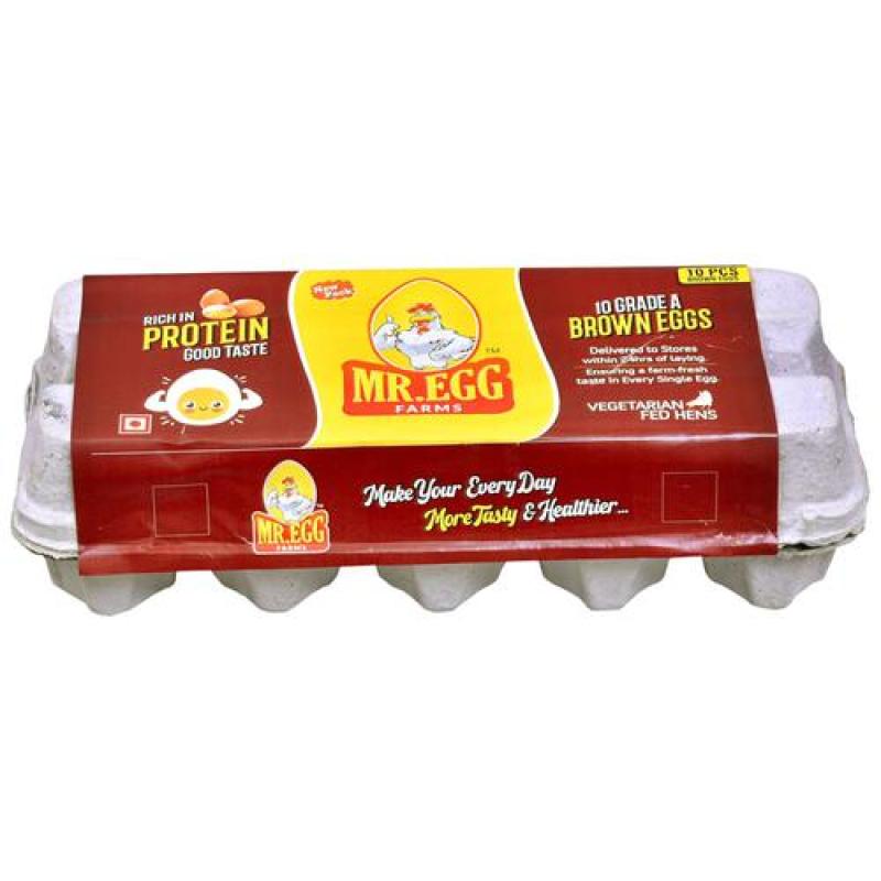 Mr.EGG Brown Eggs, 10 pcs Box