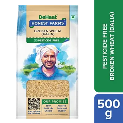 Dehaat Honest Farms Broken Wheat/Dalia - Pesticide Free, 500 g