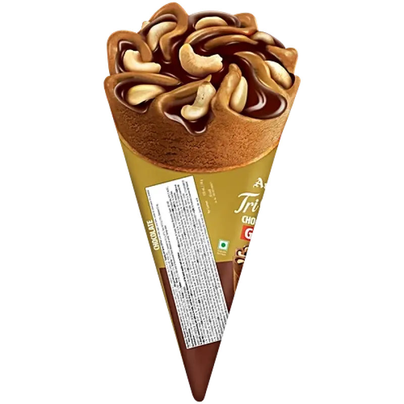 Amul Gold Tri Cone Chocolate Ice Cream, 120 ml