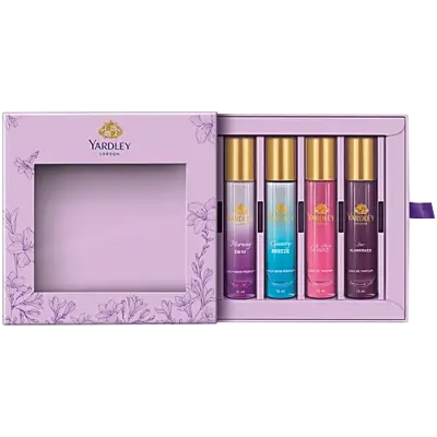 Yardley London Luxury Perfume Gift Set Combo For Women, 60 ml (15 ml x 4 pcs)