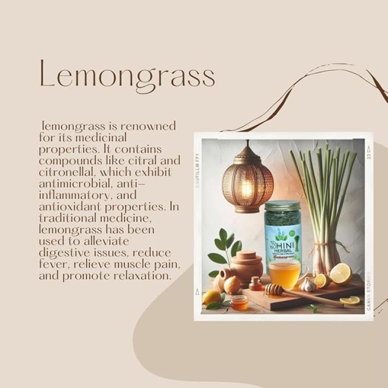 BHINI HERBAL Uttarakhand Pahadi Lemongrass Herbal Tea Leaves 50Gram + Fresh Organic Dried Oregano Leaves 50Gram (Pack of 2)