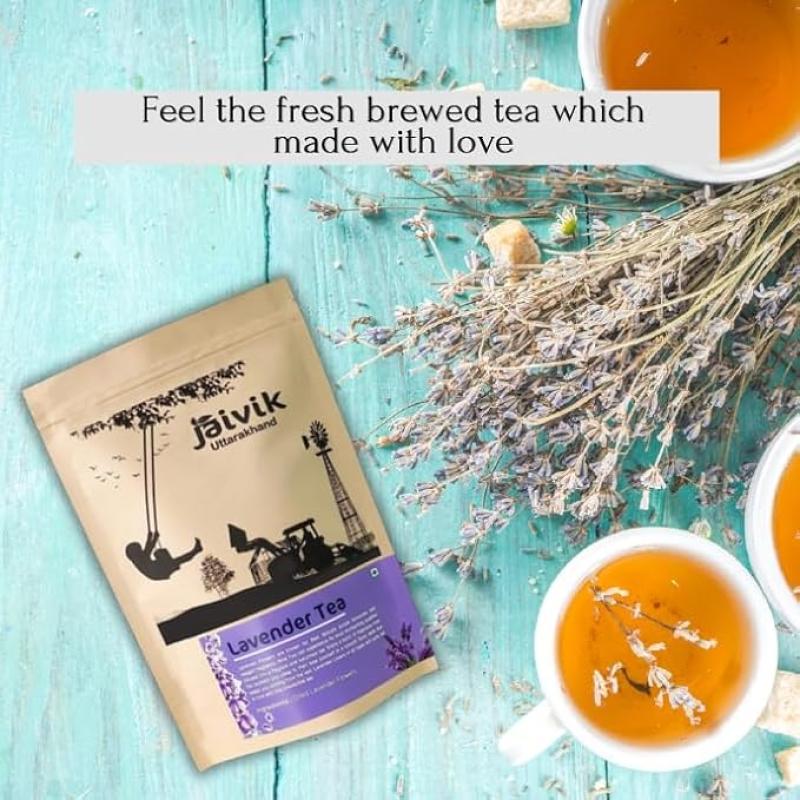 Jaivik Uttarakhand - Lavender Flowers Buds (50 g), Sun Dried Flowers, Lavandula angustifolia, HAIRGROWTH, BLOOD pressure