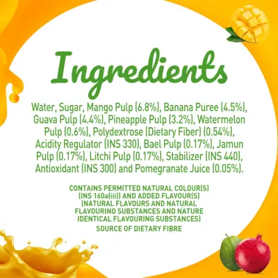 B Natual Mixed Juice Tetrapack