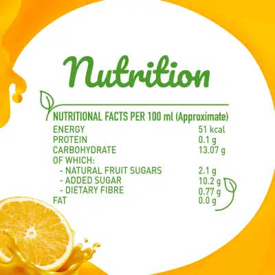B Natual Orange Juice Tetrapack