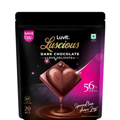 Luvit Luscious Love Delights Dark Chocolate Bar